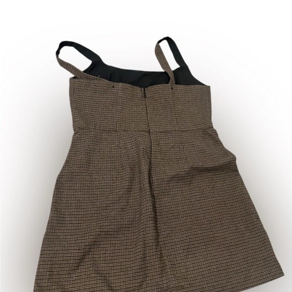 Abercrombie & Fitch Brown Checkered Mini Dress - Picture 2 of 5